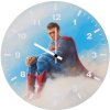 superman watches over the clouds 8k wall clock