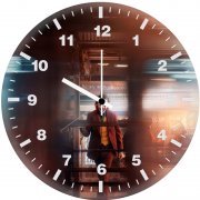 joker coming out of train 7x wall clock