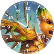 baby groot grown up wy wall clock