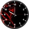 miles red illustration b3 wall clock
