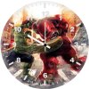 hulk vs iron hulkbuster artwork kx wall clock