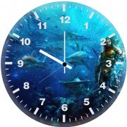 aquaman in ocean 8i wall clock