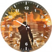 joker money burning sg wall clock