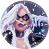 black cat artwork be wall clock