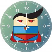 superman minimalist y8 wall clock