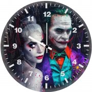 joker mischief and harley mayhem w6 wall clock