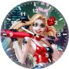 harley quinn with baseball comic art sl wall clock