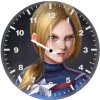lady captain america mi wall clock