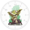 yoda star wars minimal white bl wall clock