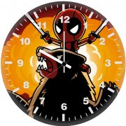 badass deadpool rm wall clock