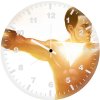 shazam the perfect pose en wall clock
