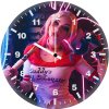 harley quinn with bat neon 40 wall clock