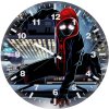 spiderman miles morales animated 5x wall clock
