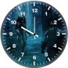batman vs predator artwork he wall clock