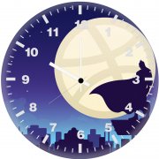 batman gotham moon af wall clock