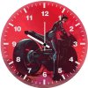 catwoman on bike chase 5p wall clock