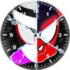 spider verse spiderman faces artwork 5y wall clock