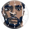 chadwick boseman illustration dk wall clock
