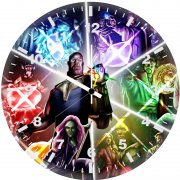 avengers infinity war poster digital painting em wall clock