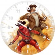deadpool and wolverine united in battle g4 wall clock