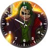 joker with bomb and card e9 wall clock