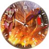 red power ranger with dragon zod p2 wall clock