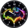 batman colorful logo 3a wall clock