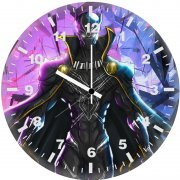black panther digital art ku wall clock