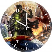 batman killed superman 7d wall clock