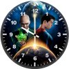 superman movie 4k wall clock