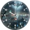 bat light in the sky batman standing 2b wall clock