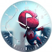 chibi spiderman x4 wall clock