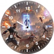 avengers saving new york i8 wall clock