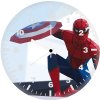 spiderman civil war low poly a0 wall clock