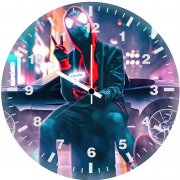 spiderman chilling in town lu wall clock