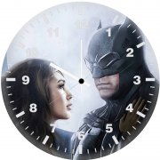 batman wonder woman pu wall clock