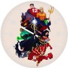 justice league cartoon comic artwork c8 wall clock
