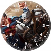 batman defeating superman 7g wall clock