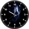shadow of joker bw wall clock