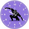 iconic form black panther a6 wall clock