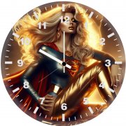 supergirl as greek goddess li wall clock