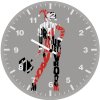harley quinn typography vp wall clock