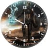 captain america mjolnir thunder and shield 9q wall clock