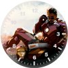 tony stark loves donuts m4 wall clock