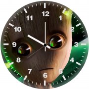 baby groot art hd ny wall clock