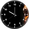 burning ghost rider ob wall clock