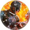 when wonder woman met captain america qi wall clock
