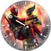 deadpool and wolverine face off sk wall clock