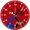 spiderman and deadpool minimalism il wall clock