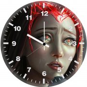 crying wanda vision cd wall clock